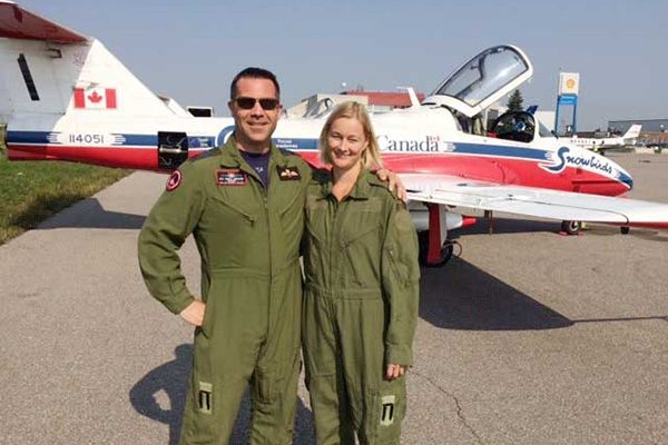 Aviation instructor takes to the skies with the Snowbirds